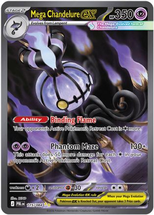 Mega Chandelure ex - 115/084 - ME05: Pitch Black #115