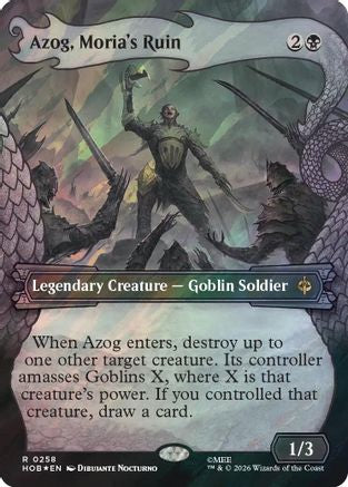 Azog, Moria's Ruin (Showcase) (Surge Foil) - The Hobbit #258
