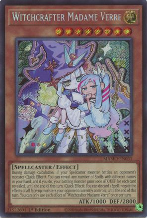 Witchcrafter Madame Verre (Secret Rare) - Magnificent Monsters #MAMO-EN031