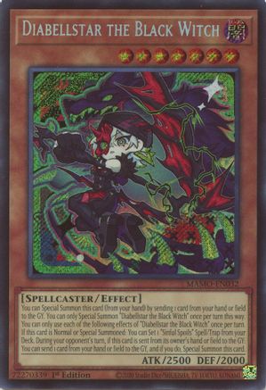 Diabellstar the Black Witch (Secret Rare) - Magnificent Monsters #MAMO-EN032