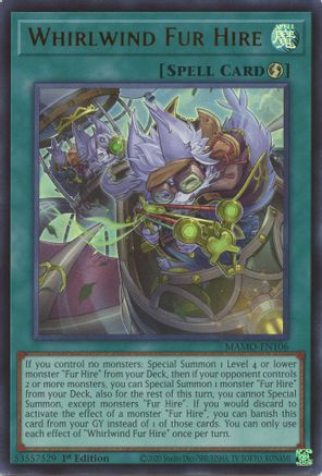 Whirlwind Fur Hire - Magnificent Monsters #MAMO-EN106
