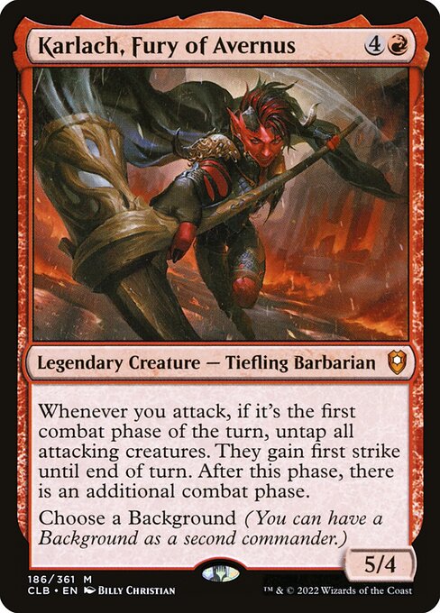 Karlach, Fury of Avernus - clb Commander Legends: Battle for Baldur's Gate - #186