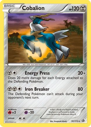 Cobalion - Legendary Treasures #91