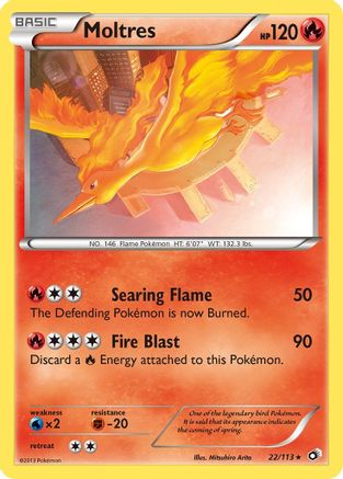 Moltres - Legendary Treasures #22
