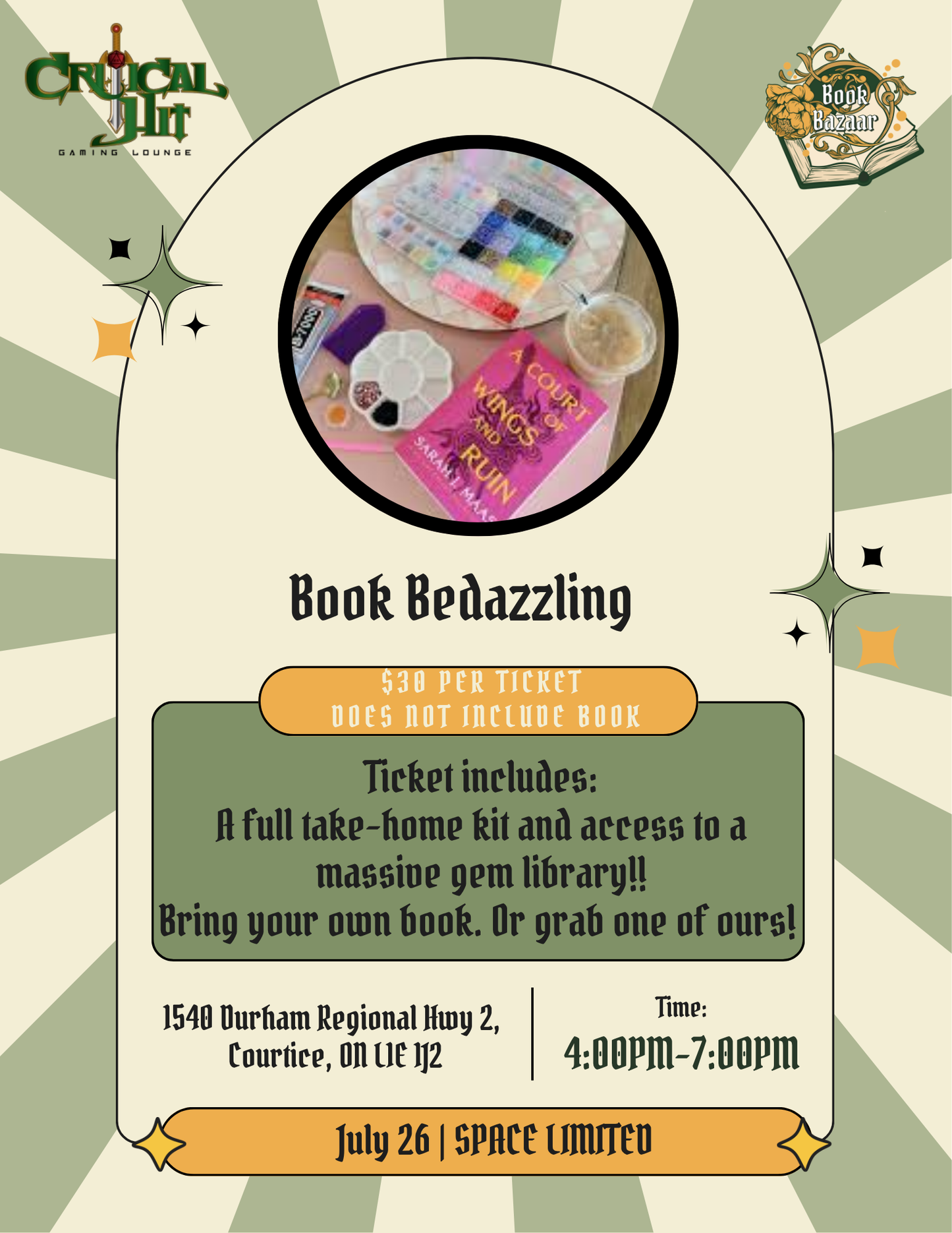 Bookish Craft Night -Book Bedazzling - July 26th