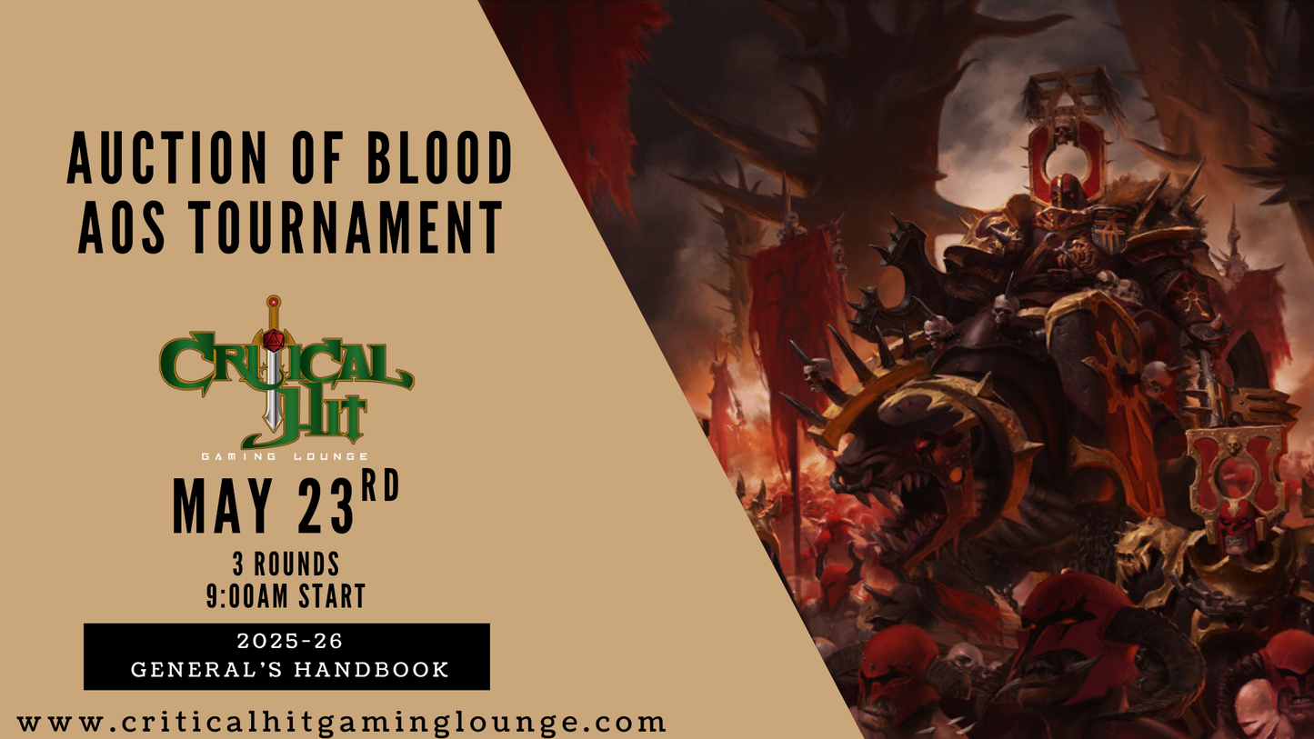 Auction of Blood - AOS Tournament May 23rd
