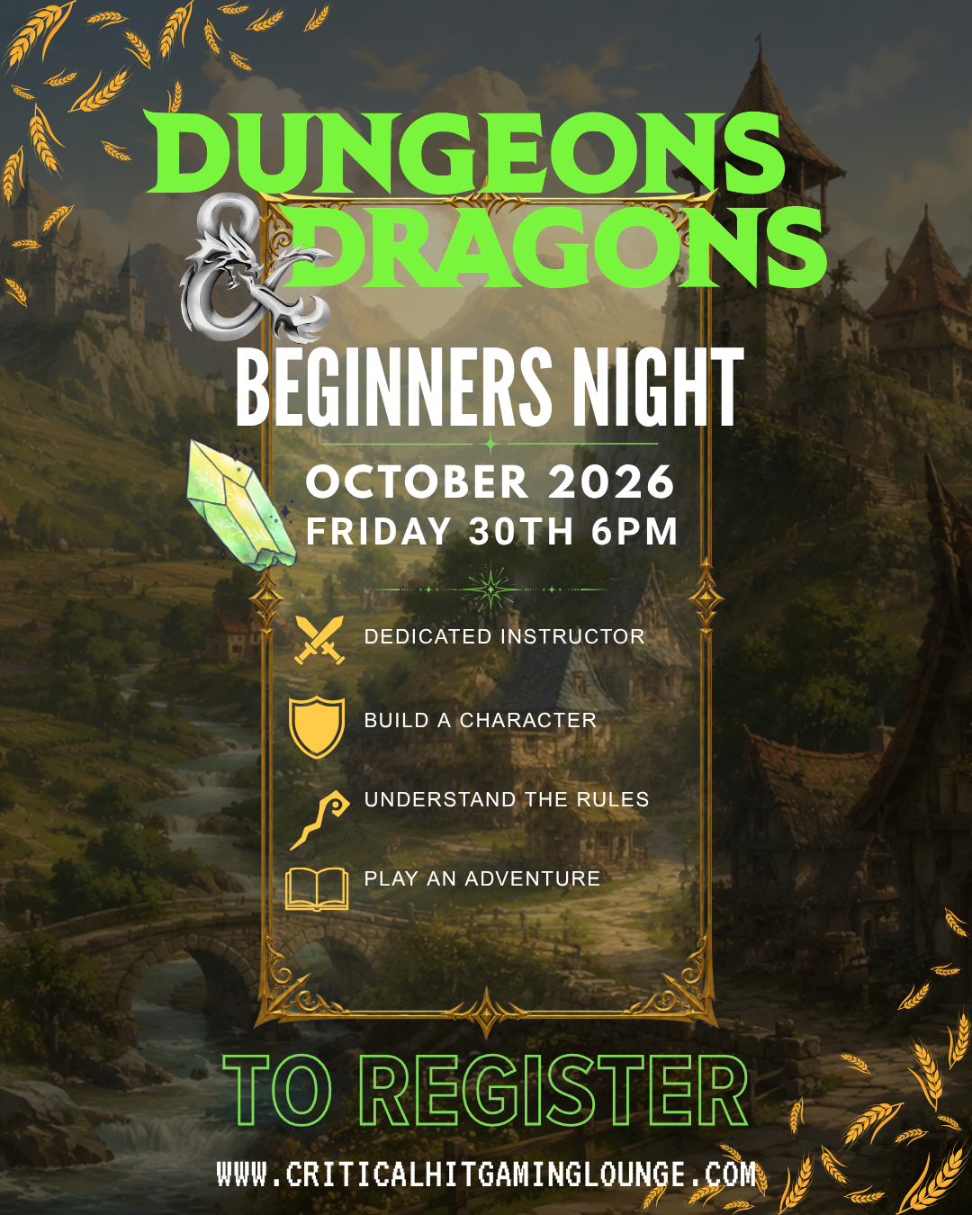 Dungeons & Dragons Beginners Night - Friday October 30th 2026