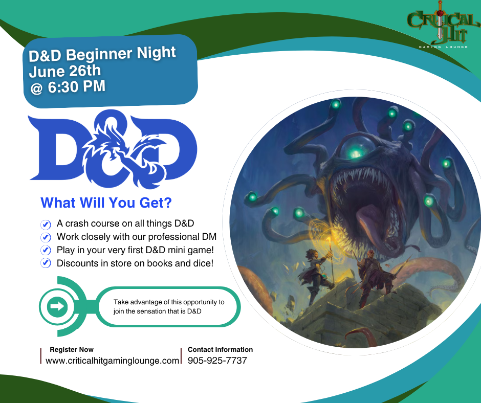Dungeons and Dragons Beginners Night - June 26th