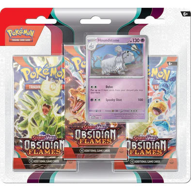 Obsidian Flames - 3 Pack Blister (Houndstone) - Pokemon Scarlet and Violet