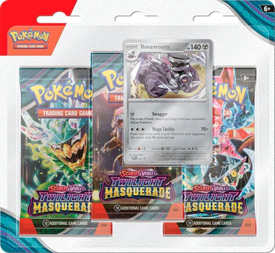 Twiliight Masqurade - 3 Pack Blister (Revaroom) - Pokemon Scarlet and Violet