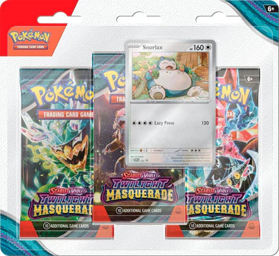 Twiliight Masqurade - 3 Pack Blister (Snorlax) - Pokemon Scarlet and Violet