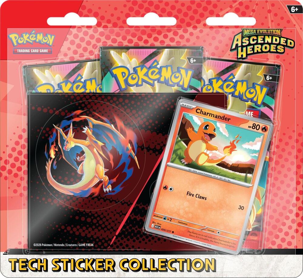 Pokemon - Ascended Heroes - Tech Sticker Collection - Charmander