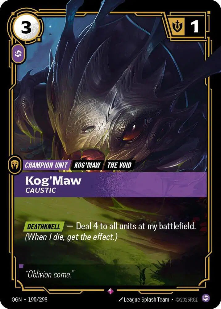 Kog'Maw - Caustic- Rare - 190/298