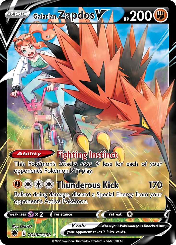 Galarian Zapdos V - Astral Radiance Trainer Gallery - #TG19/TG30