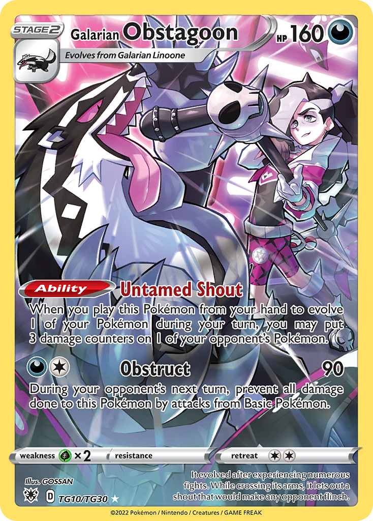 Galarian Obstagoon - Astral Radiance Trainer Gallery - #TG10/TG30