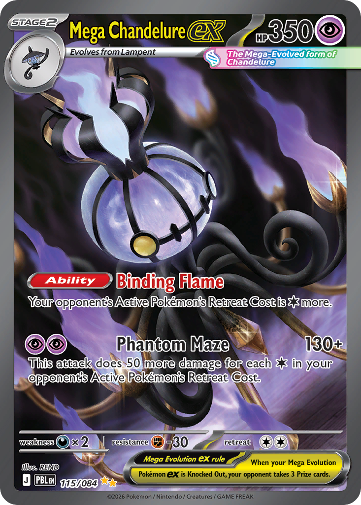 Mega Chandelure ex - Pitch Black - #115/084
