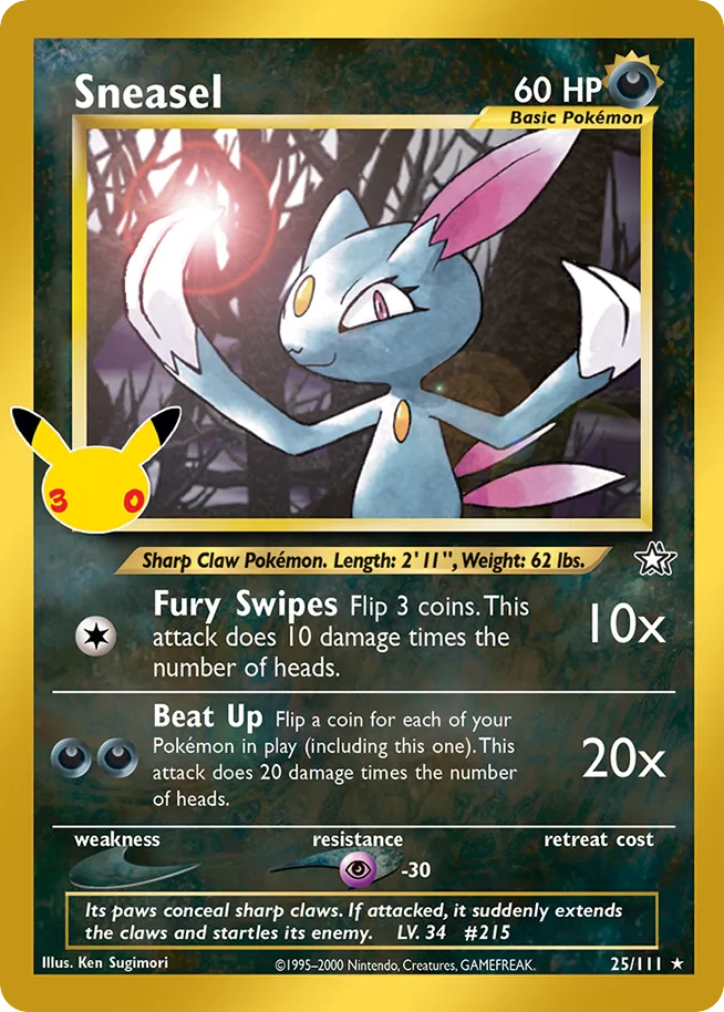 Sneasel - 30th Celebration: Classic Collection - #25/111