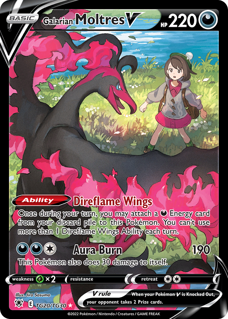 Galarian Moltres V - Astral Radiance Trainer Gallery - #TG20/TG30