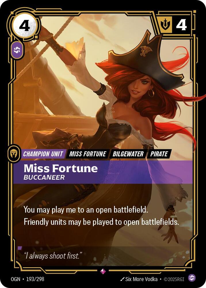 Miss Fortune - Buccaneer - Origins (OGN) - Rare - 193/298