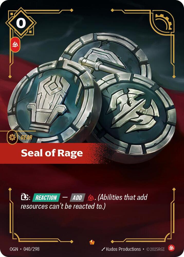 Seal of Rage - Origins (OGN) - Epic -040/298