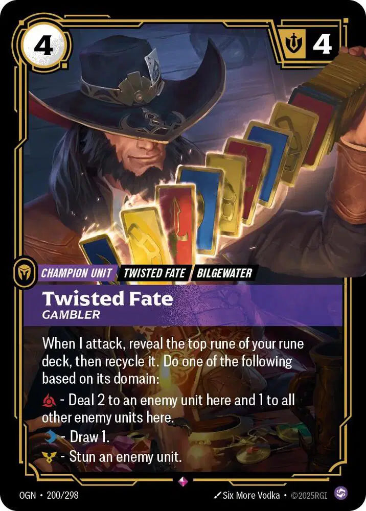 Twisted Fate - Gambler - Origins (OGN) - Rare - 200/298