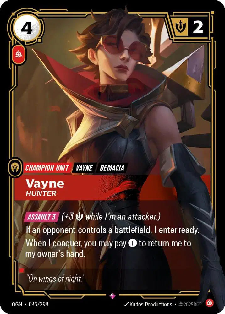 Vayne - Hunter - Origins (OGN) - Rare - 035/298