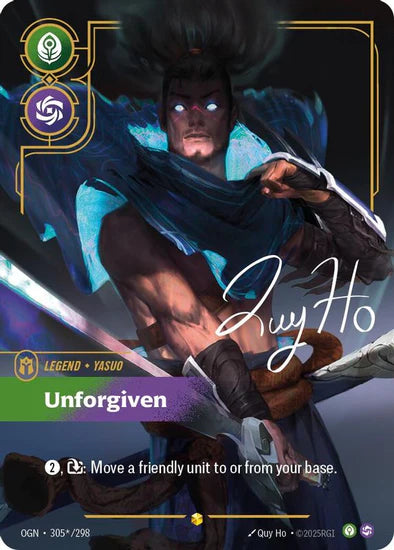 Yasuo Unforgiven (Alternate Art) - Origins (OGN) - Signed - Alternate Art - 305*/298