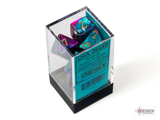 Chessex Gemini Purple-Teal/Gold