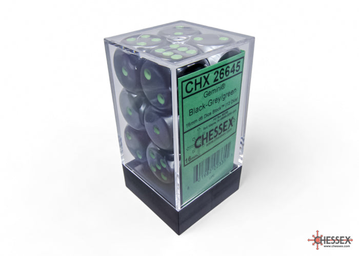 Chessex Gemini Black-Grey/Green