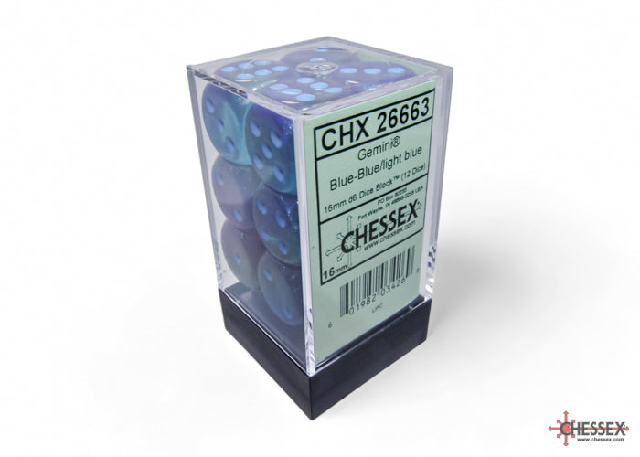 Chessex Gemini Blue-Blue/Light Blue