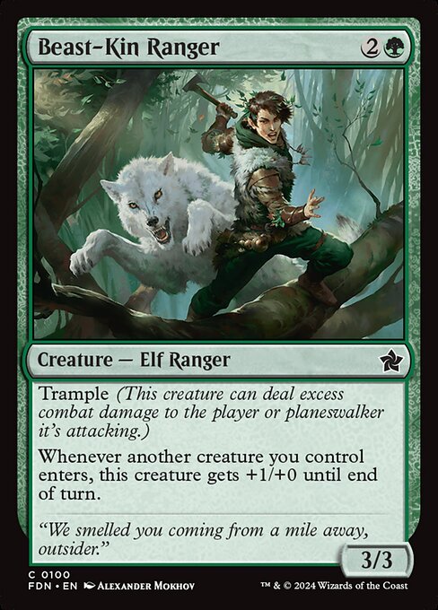 *Foil Beast-Kin Ranger — FDN — 100