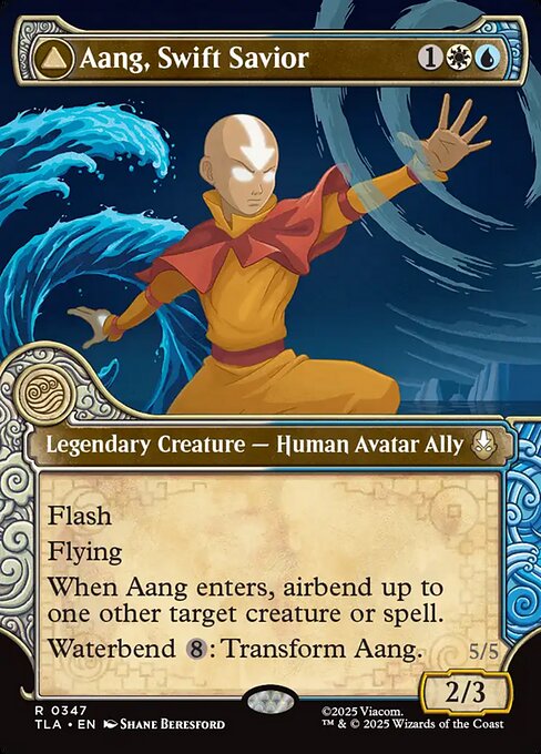 *Foil Aang, Swift Savior // Aang and La, Ocean's Fury — tla — 347