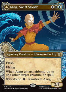 *Foil Aang, Swift Savior // Aang and La, Ocean's Fury — tla — 347