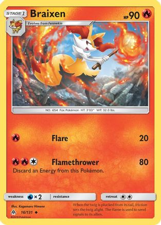 Braixen - SM - Forbidden Light #16