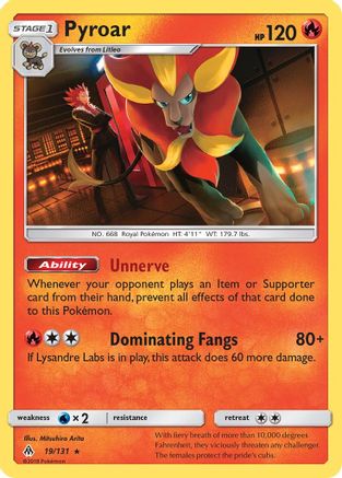 Pyroar - SM - Forbidden Light #19