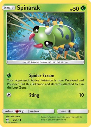Spinarak - SM - Lost Thunder #9