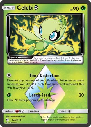 Celebi Prism Star - SM - Lost Thunder #19