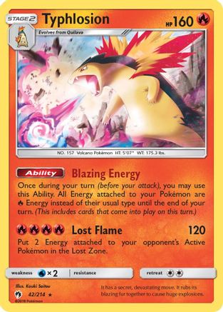 Typhlosion - SM - Lost Thunder #42
