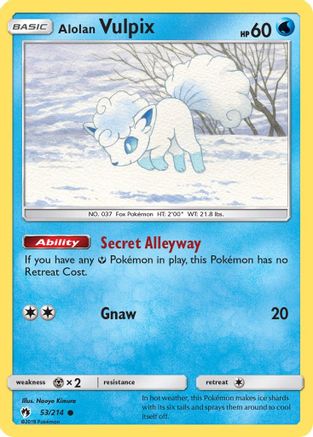 Alolan Vulpix - SM - Lost Thunder #53