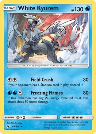 White Kyurem - SM - Lost Thunder #63