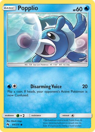 Popplio (64) - SM - Lost Thunder #64