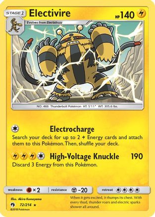 Electivire - SM - Lost Thunder #72