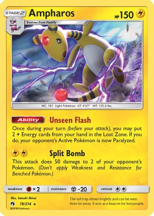 Ampharos - SM - Lost Thunder #78