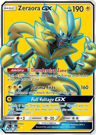 Zeraora GX (Full Art) - SM - Lost Thunder #201