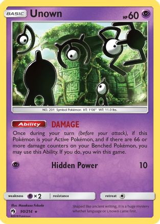 Unown (90) - SM - Lost Thunder #90