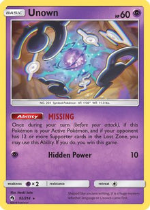 Unown (92) - SM - Lost Thunder #92