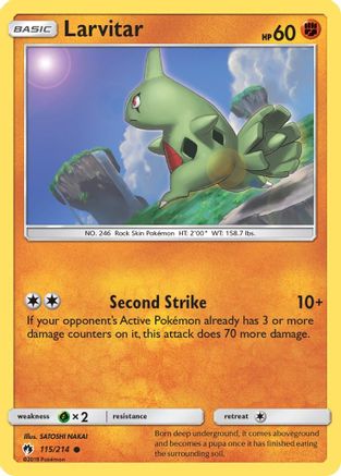 Larvitar (115) - SM - Lost Thunder #115