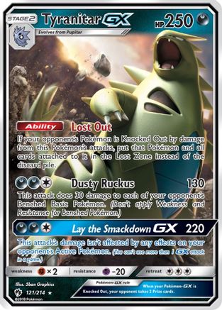 Tyranitar GX - SM - Lost Thunder #121