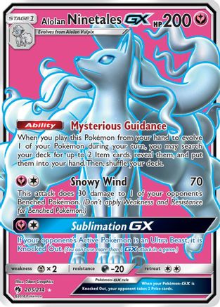 Alolan Ninetales GX (Full Art) - SM - Lost Thunder #205