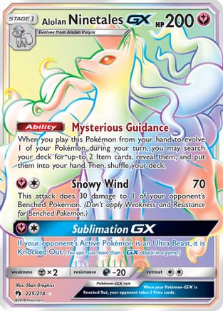 Alolan Ninetales GX (Secret) - SM - Lost Thunder #225